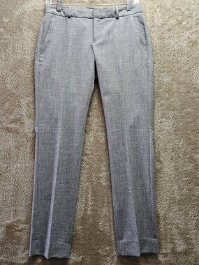 Banana Republic Dress Pants Ryan Fit Gray Tailored Trousers Pockets Petite 0P